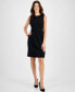 ფოტო #4 პროდუქტის Women's Banded-Waist Sleeveless Sheath Dress