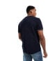 Tommy Hilfiger tipped collar t-shirt in navy