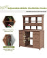 Фото #2 товара Garden Potting Bench Table, Rustic And Sleek Design With Multiple Drawers And Shelves For Storage