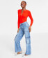 Фото #2 товара Women's High Rise Utility Cargo Jeans, Created for Macy's
