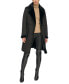 Фото #6 товара Women's Belted Notched-Collar Faux-Shearling Coat, Created for Macy's