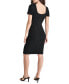 Фото #2 товара Women's Short-Sleeve Boat-Neck Sheath Dress