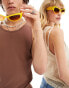 Фото #2 товара Jeepers Peepers racer sunglasses in yellow