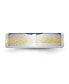 Cobalt 14k Gold Inlay Satin and Polished Wedding Band Ring