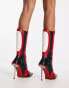 Jeffrey Campbell Motorsport knee boots in colourblock