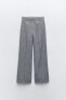 Straight fit twill trousers