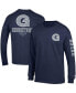 Фото #2 товара Men's Navy Georgetown Hoyas Team Stack Long Sleeve T-shirt