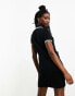 Fred Perry twin tipped polo shirt dress in black