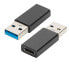 Фото #1 товара Адаптер USB-C—USB Ewent EW9650 Чёрный