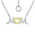 Фото #1 товара Giani Bernini mOM Heart Pendant Necklace in Sterling Silver & 18k Gold-Plated, 16" + 2" extender, Created for Macy's