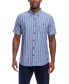 Фото #1 товара Men's Short Sleeve Striped Cotton Button Down Shirt