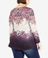 ფოტო #2 პროდუქტის Plus Size Callie Placement Long Sleeve Top