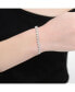 ფოტო #3 პროდუქტის Sterling Silver Heart Shaped Clear Cubic Zirconia Tennis Bracelet