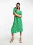 Фото #1 товара Nobody's Child Alexa lemon print midi dress in green