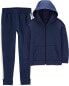 Kid 2-Piece Zip-Up Fleece Hoodie & Pants Set 12