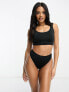 Speedo high waisted bikini bottom in black