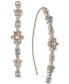 ფოტო #1 პროდუქტის Crystal & Imitation Pearl Flower Threader Earrings
