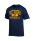 Фото #4 товара Men's Navy West Virginia Mountaineers Arch Pill T-shirt