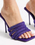 Фото #6 товара Topshop Wide Fit Summer embellished heeled mules in purple
