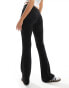 Фото #4 товара Pull&Bear polyamide sculpt flare trouser in black