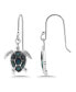 Abalone Inlay Turtle Fishhook Drop Earrings