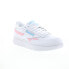 Reebok Club C Double Revenge Womens White Leather Lifestyle Sneakers Shoes