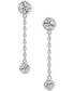 ფოტო #6 პროდუქტის Diamond Bezel Chain Drop Earrings (3/8 ct. t.w.) in 14k White Gold