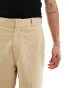 HUGO BLUE relaxed tailored shorts in beige