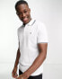 Selected Homme polo in white with tipping Hellweiß, XL - фото #1