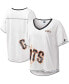 Women's White San Francisco Giants Perfect Game V-Neck T-shirt