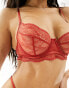 Фото #4 товара Hunkemoller Isabelle demi lace unpadded bra in rust