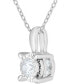 TruMiracle diamond Solitaire 18" Pendant Necklace (3/4 ct. t.w.) in 14k White Gold