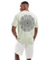 Фото #1 товара ONLY & SONS relaxed fit t-shirt with mandala back print in sage