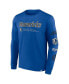 Фото #2 товара Men's Blue Dallas Mavericks Baseline Long Sleeve T-Shirt