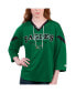 Women's Green Philadelphia Eagles Rally Lace-Up 3/4 Sleeve T-shirt