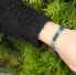 Bead bracelet made of howlite and lava stone MINK56