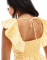 Фото #6 товара Forever New Petite ruffle shoulder mini dress in yellow