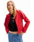 ფოტო #3 პროდუქტის Women's Slim biker jacket