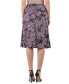 Women's Paisley Elastic Waist Knee Length Skirt