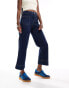 Фото #3 товара River Island wide leg crop jean in midwash blue