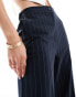 ASOS DESIGN Tall relaxed tailored trouser in navy stripe