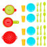 COLOR BABY My Home Colors Drainer With 26 Pieces Of Kitchenware