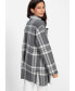 ფოტო #3 პროდუქტის Women's Long Sleeve Plaid Cardigan