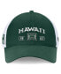 ფოტო #4 პროდუქტის Men's Green/White Hawaii Rainbow Warriors Free Kick Trucker Adjustable Hat