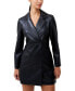ფოტო #1 პროდუქტის Women's Crolenda Faux-Leather Blazer Dress