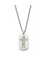 ფოტო #2 პროდუქტის Polished Lasered Philippians 4:13 Dog Tag Curb Chain Necklace