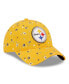 Фото #3 товара Women's Gold Pittsburgh Steelers Floral 9Twenty Adjustable Hat