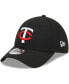 Men's Black Minnesota Twins Logo 39THIRTY Flex Hat