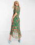 Фото #4 товара Hope & Ivy drop hem midi tea dress in green floral