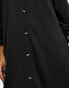 Vero Moda button through maxi cardigan dress in black